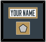 Vegas Nameplate & 2023 Stanley Cup Champions Patch - Road White - Single Mat 2