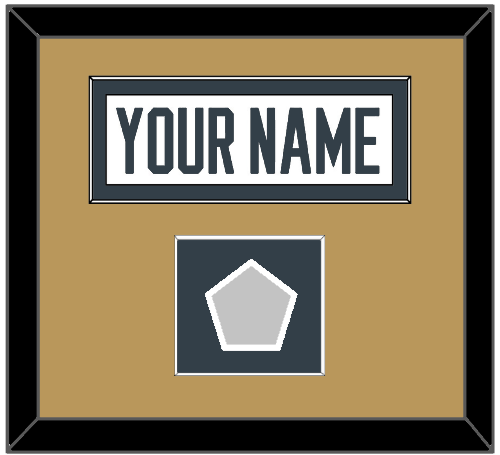 Vegas Nameplate & 2023 Stanley Cup Champions Patch - Road White - Single Mat 3