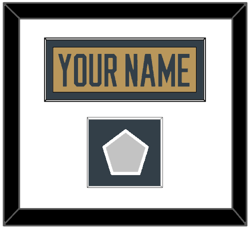 Vegas Nameplate & 2023 Stanley Cup Champions Patch - Alternate Gold - Single Mat 1