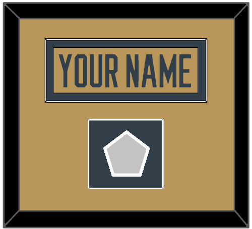 Vegas Nameplate & 2023 Stanley Cup Finals Patch - Alternate Gold - Single Mat 2