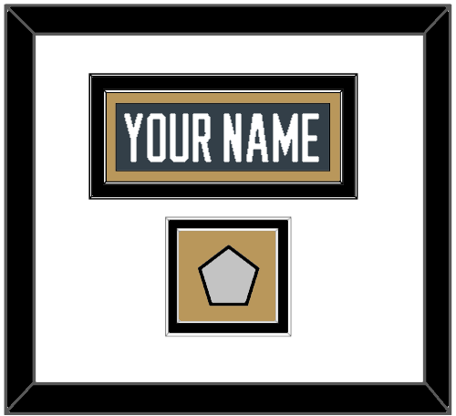 Vegas Nameplate & 2023 Stanley Cup Finals Patch - Home Steel Gray - Signature Tier 1