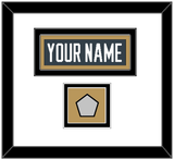 Vegas Nameplate & 2023 Stanley Cup Champions Patch - Home Steel Gray - Double Mat 1