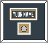 Vegas Nameplate & 2023 Stanley Cup Champions Patch - Home Steel Gray - Double Mat 2