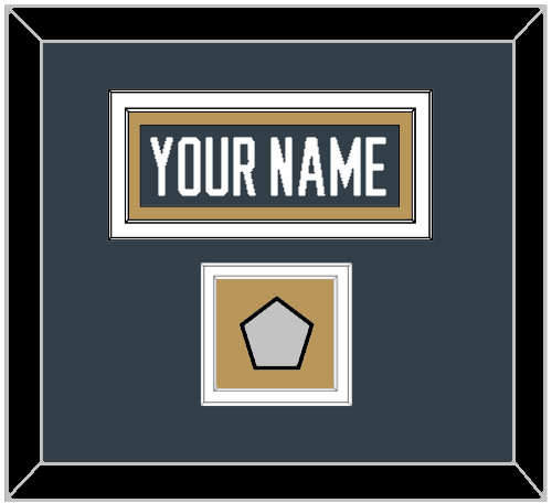 Vegas Nameplate & 2023 Stanley Cup Finals Patch - Home Steel Gray - Signature Tier 2