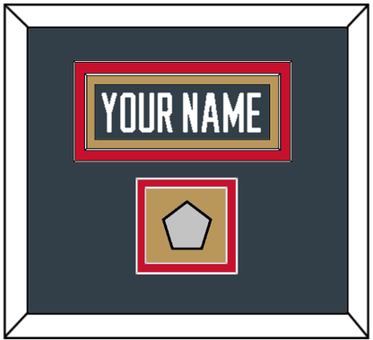 Vegas Nameplate & 2023 Stanley Cup Champions Patch - Home Steel Gray - Signature Tier 3