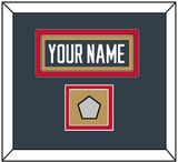 Vegas Nameplate & 2023 Stanley Cup Champions Patch - Home Steel Gray - Double Mat 3