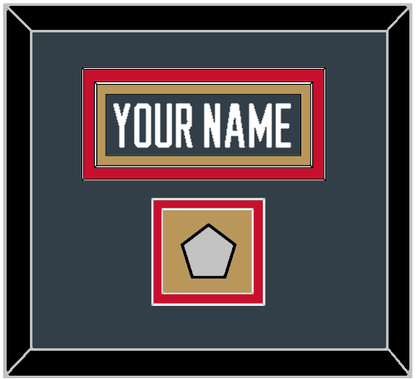 Vegas Nameplate & 2023 Stanley Cup Champions Patch - Home Steel Gray - Signature Tier 3