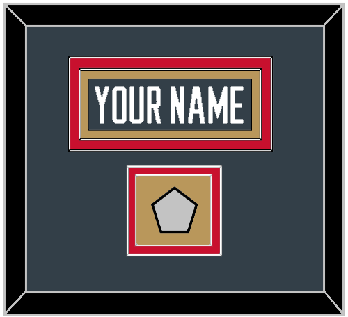 Vegas Nameplate & 2023 Stanley Cup Finals Patch - Home Steel Gray - Signature Tier 3