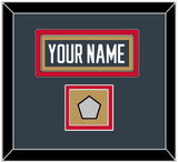 Vegas Nameplate & 2023 Stanley Cup Champions Patch - Home Steel Gray - Double Mat 3