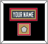 Vegas Nameplate & 2023 Stanley Cup Champions Patch - Home Steel Gray - Double Mat 4