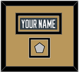 Vegas Nameplate & 2023 Stanley Cup Champions Patch - Home Steel Gray - Double Mat 5