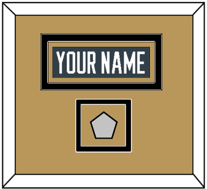 Vegas Nameplate & 2023 Stanley Cup Champions Patch - Home Steel Gray - Signature Tier 5