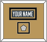 Vegas Nameplate & 2023 Stanley Cup Champions Patch - Home Steel Gray - Double Mat 5