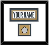 Vegas Nameplate & 2023 Stanley Cup Champions Patch - Road White - Double Mat 1