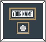 Vegas Nameplate & 2023 Stanley Cup Champions Patch - Road White - Double Mat 3