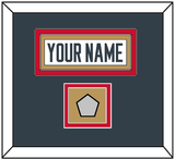 Vegas Nameplate & 2023 Stanley Cup Champions Patch - Road White - Double Mat 4