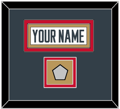 Vegas Nameplate & 2023 Stanley Cup Champions Patch - Road White - Signature Tier 4
