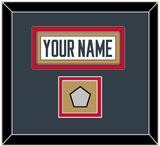 Vegas Nameplate & 2023 Stanley Cup Champions Patch - Road White - Double Mat 4