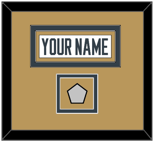 Vegas Nameplate & 2023 Stanley Cup Champions Patch - Road White - Double Mat 5