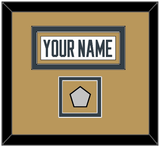 Vegas Nameplate & 2023 Stanley Cup Champions Patch - Road White - Double Mat 5