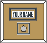 Vegas Nameplate & 2023 Stanley Cup Champions Patch - Road White - Double Mat 5