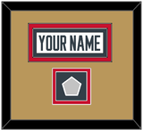 Vegas Nameplate & 2023 Stanley Cup Champions Patch - Road White - Double Mat 6