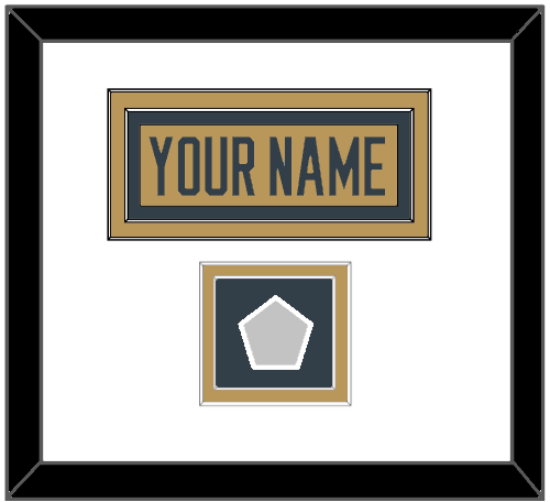 Vegas Nameplate & 2023 Stanley Cup Champions Patch - Alternate Gold - Signature Tier 1