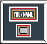 Vegas Nameplate & 2023 Stanley Cup Champions Patch - Home Steel Gray - Triple Mat 2