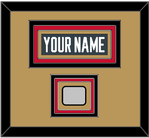 Vegas Nameplate & 2023 Stanley Cup Finals Patch - Home Steel Gray - Triple Mat 3