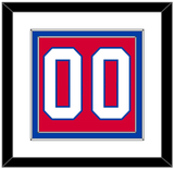 Washington Number (Back) - Alternate Red (2015-2017) - Double Mat 1