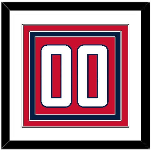 Washington Number (Back) - Home Red - Triple Mat 1