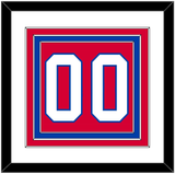 Washington Number (Back) - Road Red (1979-1987) - Triple Mat 1