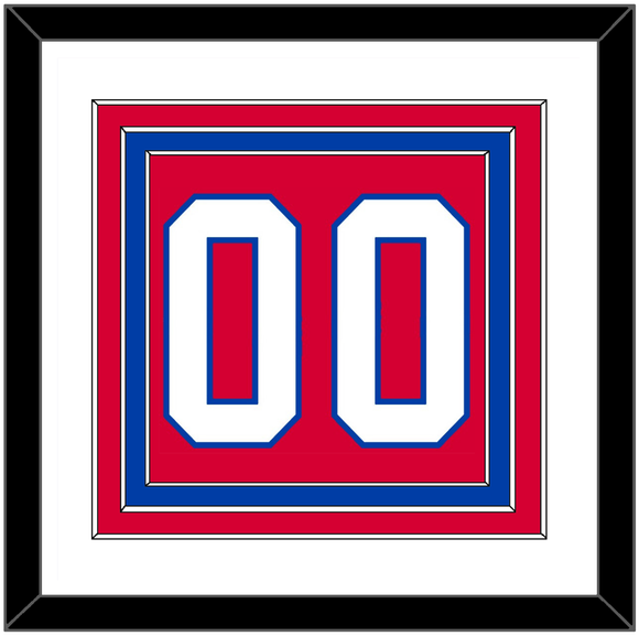 Washington Number (Back) - Alternate Red (2018-2020) - Triple Mat 1