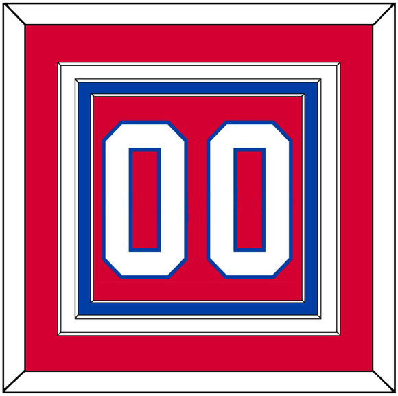 Washington Number (Back) - Alternate Red (2018-2020) - Triple Mat 2