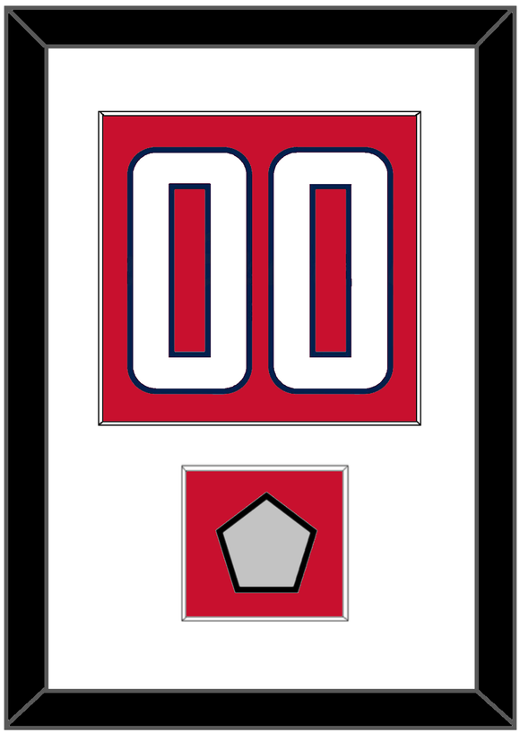 Washington Number (Back) & Stanley Cup Finals Patch - Home Red - Single Mat 1