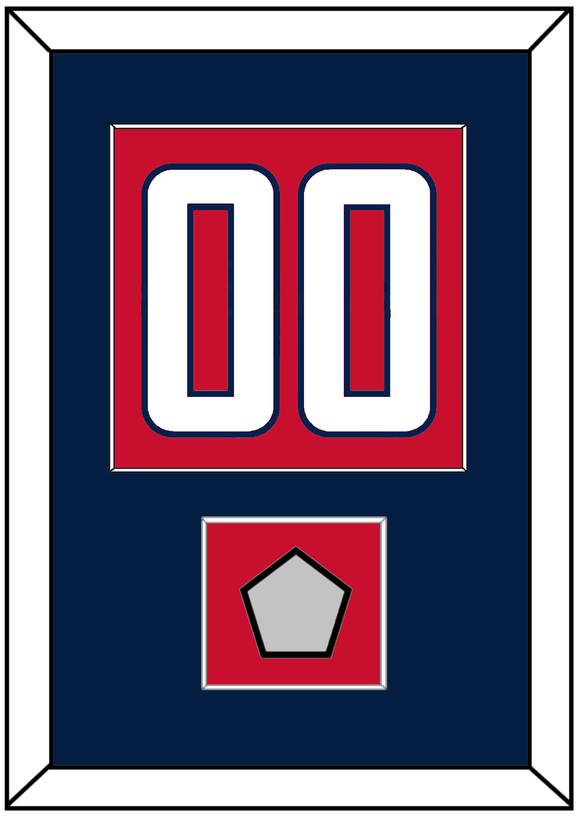 Washington Number (Back) & Stanley Cup Finals Patch - Home Red - Single Mat 2