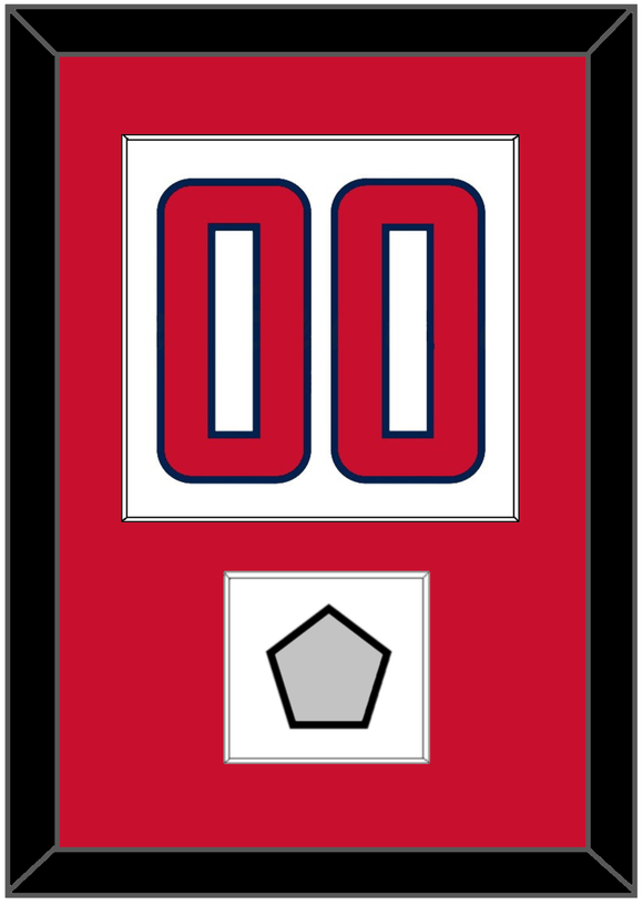 Washington Number (Back) & Stanley Cup Finals Patch - Road White - Single Mat 1