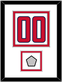 Washington Number (Back) & Stanley Cup Finals Patch - Road White - Double Mat 1