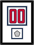 Washington Number (Back) & Stanley Cup Champions Patch - Road White - Double Mat 2
