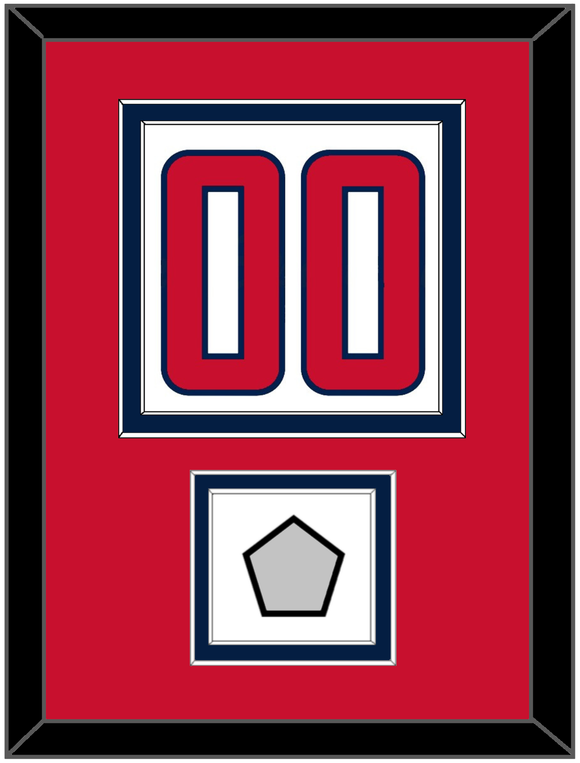 Washington Number (Back) & Stanley Cup Finals Patch - Road White - Double Mat 3