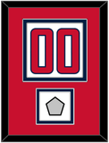 Washington Number (Back) & Stanley Cup Champions Patch - Road White - Double Mat 3