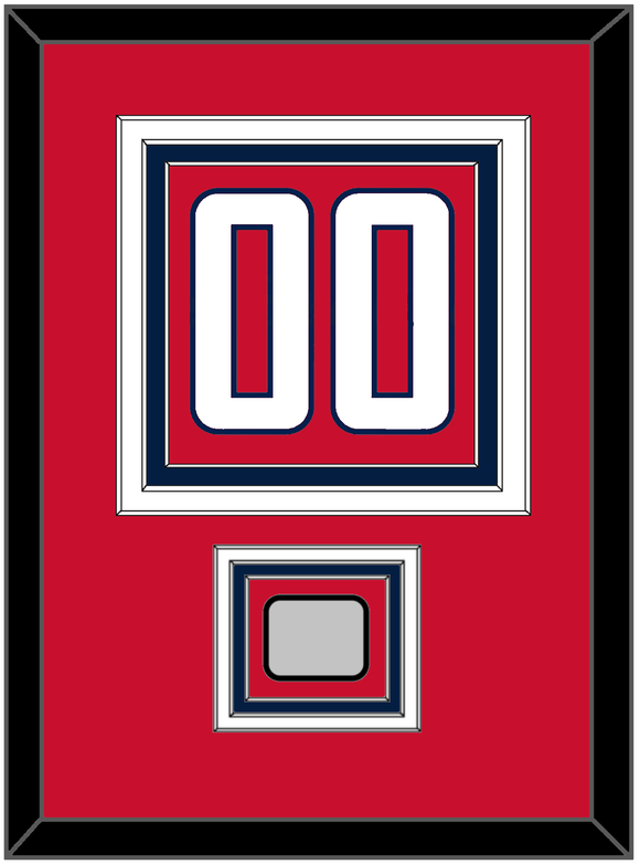 Washington Number (Back) & Stanley Cup Finals Patch - Home Red - Triple Mat 2