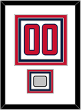 Washington Number (Back) & Stanley Cup Champions Patch - Road White - Triple Mat 1