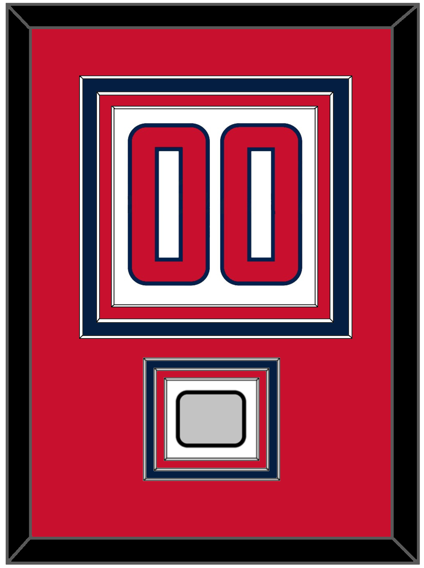 Washington Number (Back) & Stanley Cup Finals Patch - Road White - Premier Tier 2