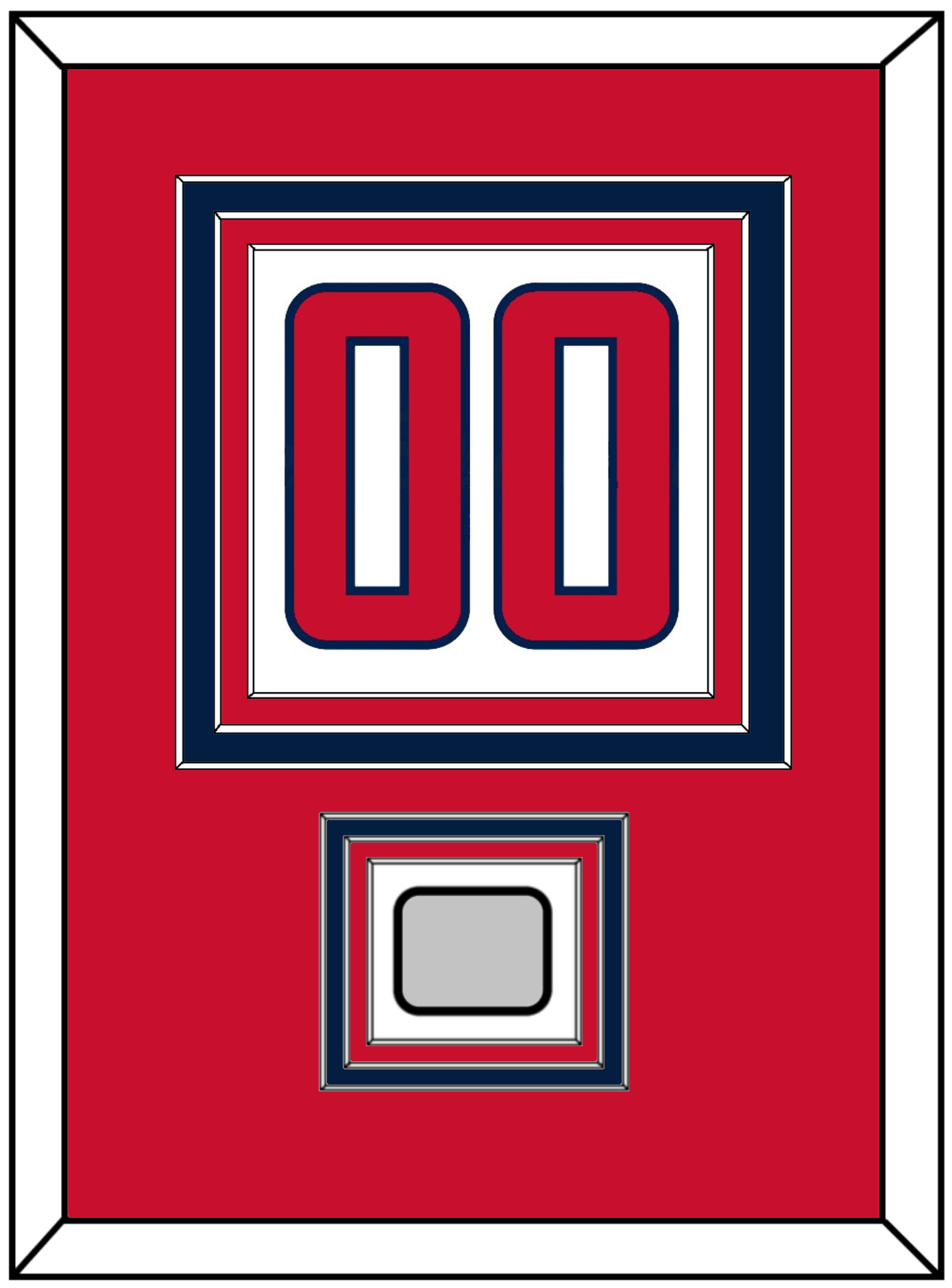 Washington Number (Back) & Stanley Cup Champions Patch - Road White - Premier Tier 2