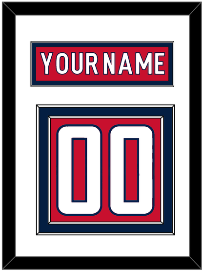 Washington Nameplate & Number (Back) - Home Red - Signature Tier 1