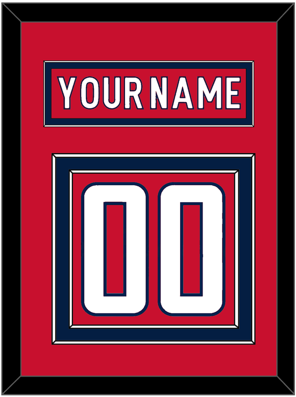 Washington Nameplate & Number (Back) - Home Red - Double Mat 2