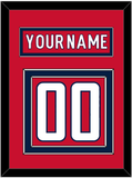 Washington Nameplate & Number (Back) - Home Red - Double Mat 2