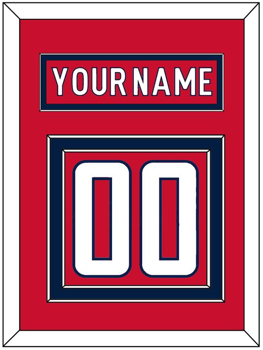 Washington Nameplate & Number (Back) - Home Red - Signature Tier 2