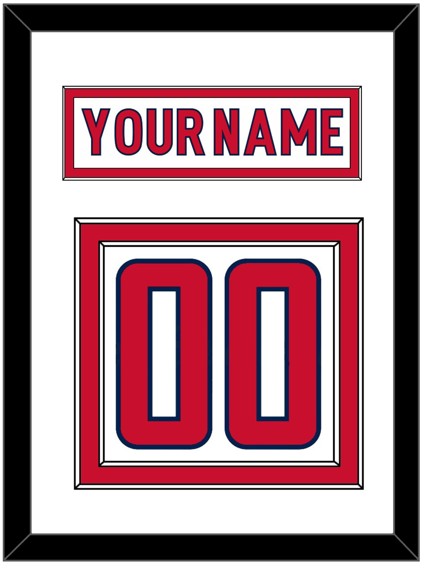 Washington Nameplate & Number (Back) - Road White - Signature Tier 1
